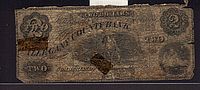 Cumberland, MD 1861 $2, Allegany County Bank